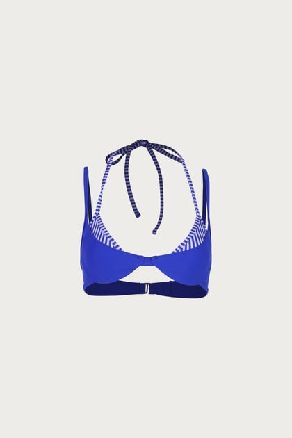 Double Layer Top (Blue/Mediterranean Stripe) and Double Layer Bottom (Blue/Mediterranean Stripe) from Same