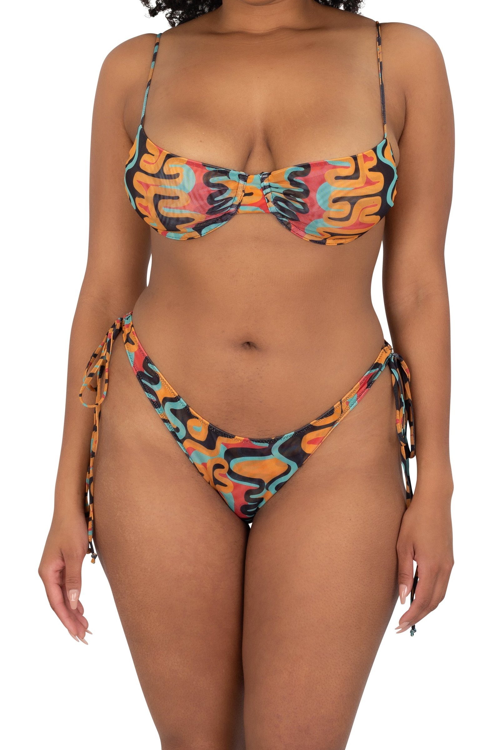 Oleo Underwire Top and Oleo Cheeky Side Tie Bottom from Gonza