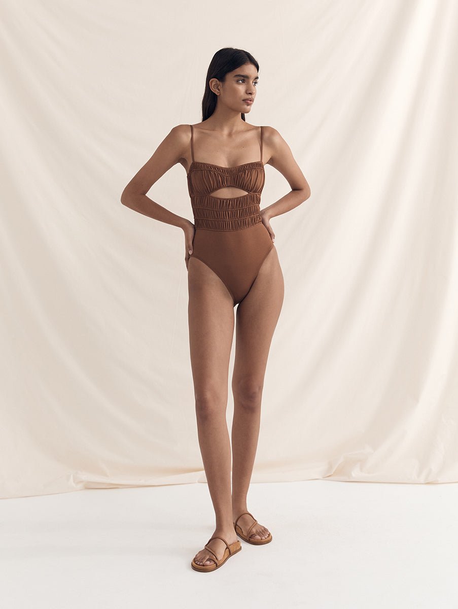 Keepsake One Piece in Maple by Peony Swimwear