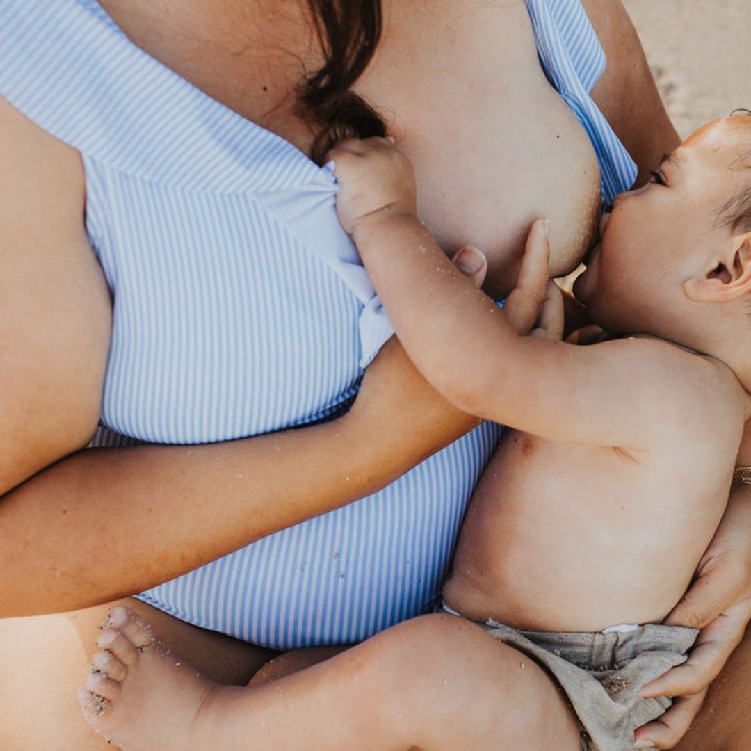 Ruffle Wrap Maternity & Nursing One Piece Swimsuit by Kindred Bravely