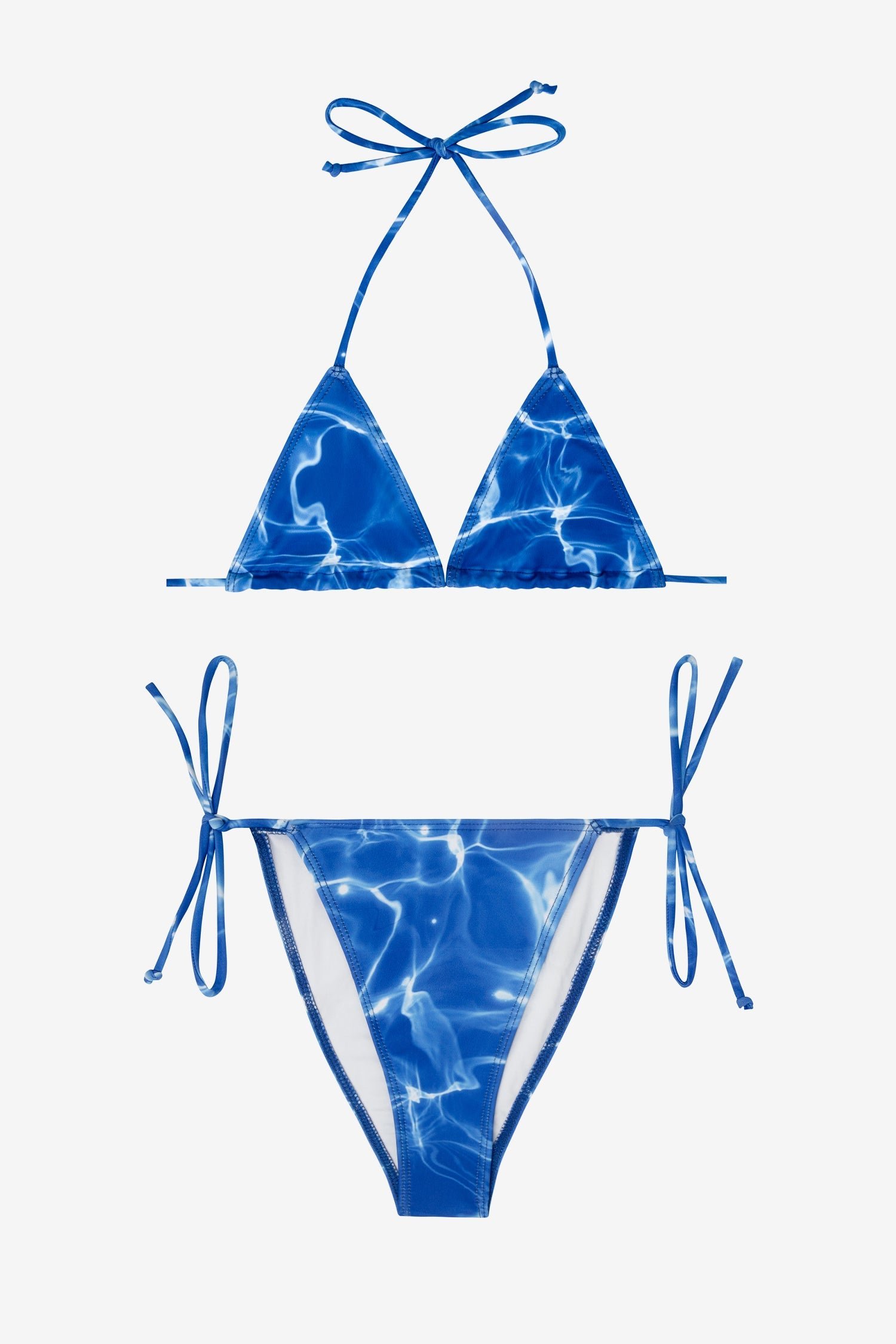 Printed String Bikini Top and Printed String Bikini Bottom by Los Angeles Appareal