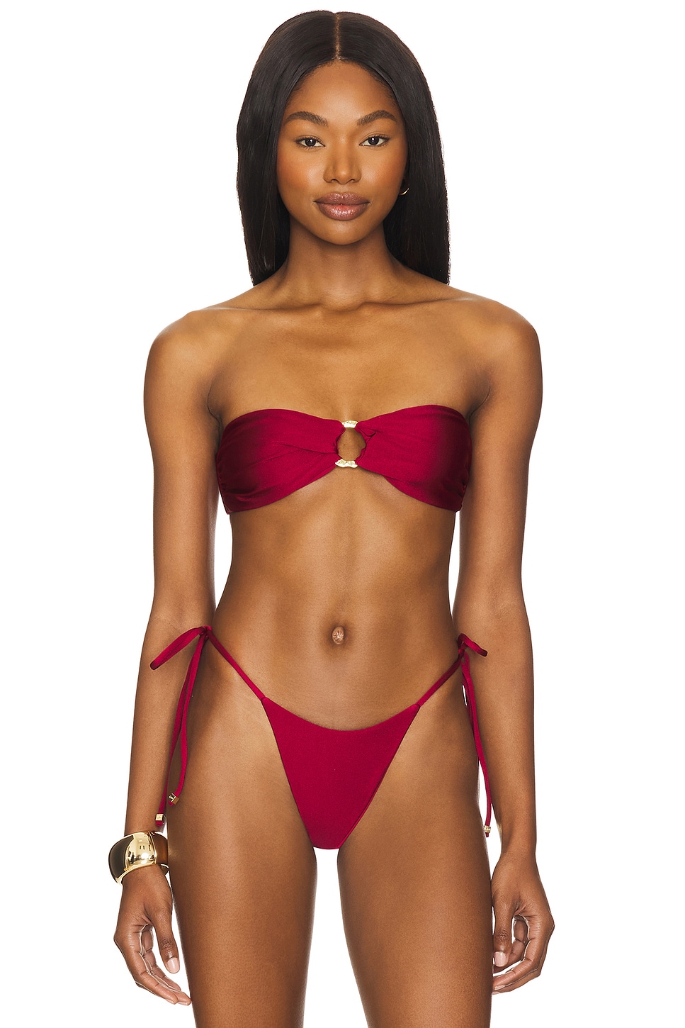 Bailey Reversible Bandeau Top and Tia Reversible Bottom - Merlot by VDM The Label