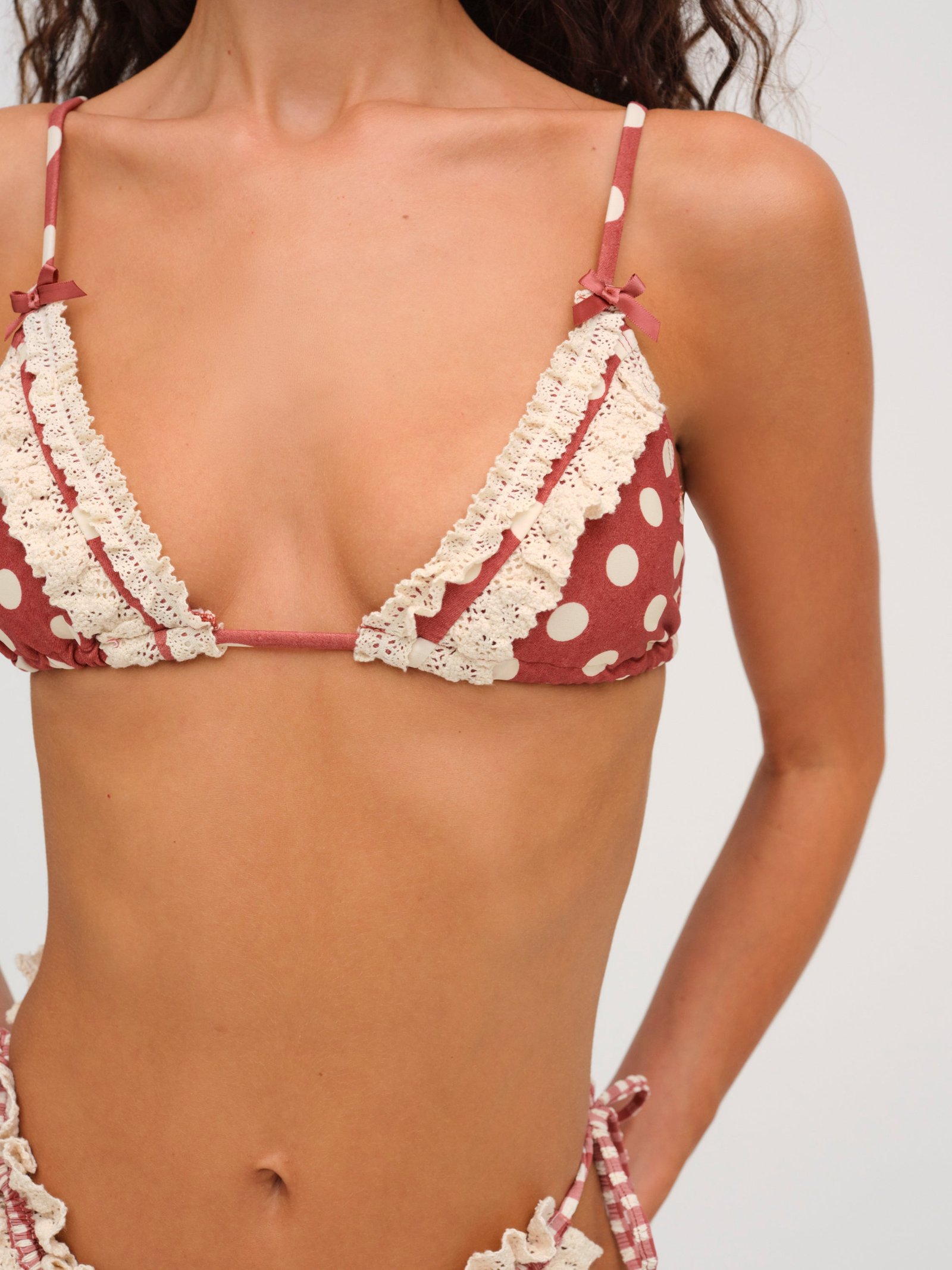 Dolly Dot Triangle Bikini Top