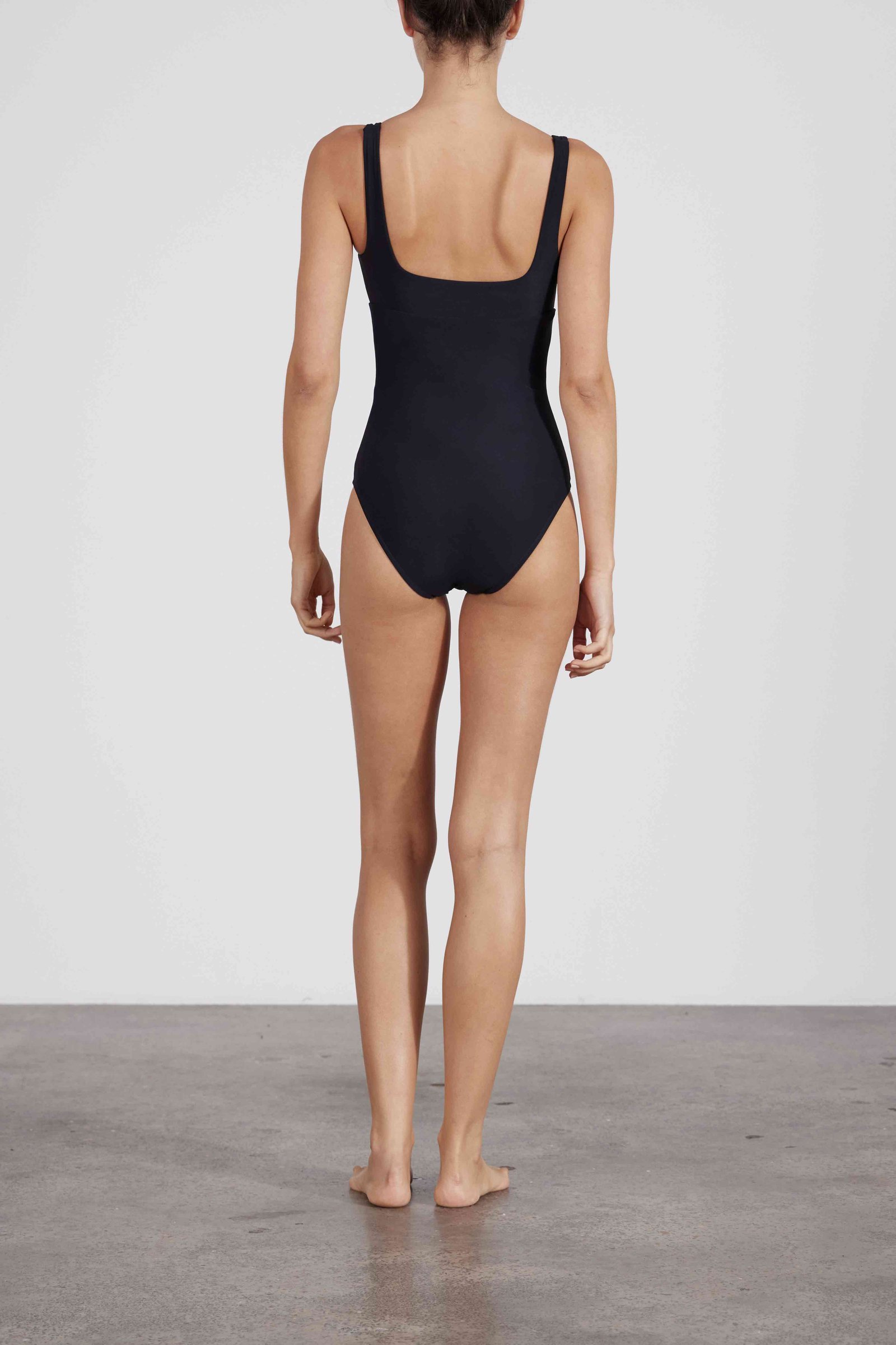 Maika One Piece in black, back view