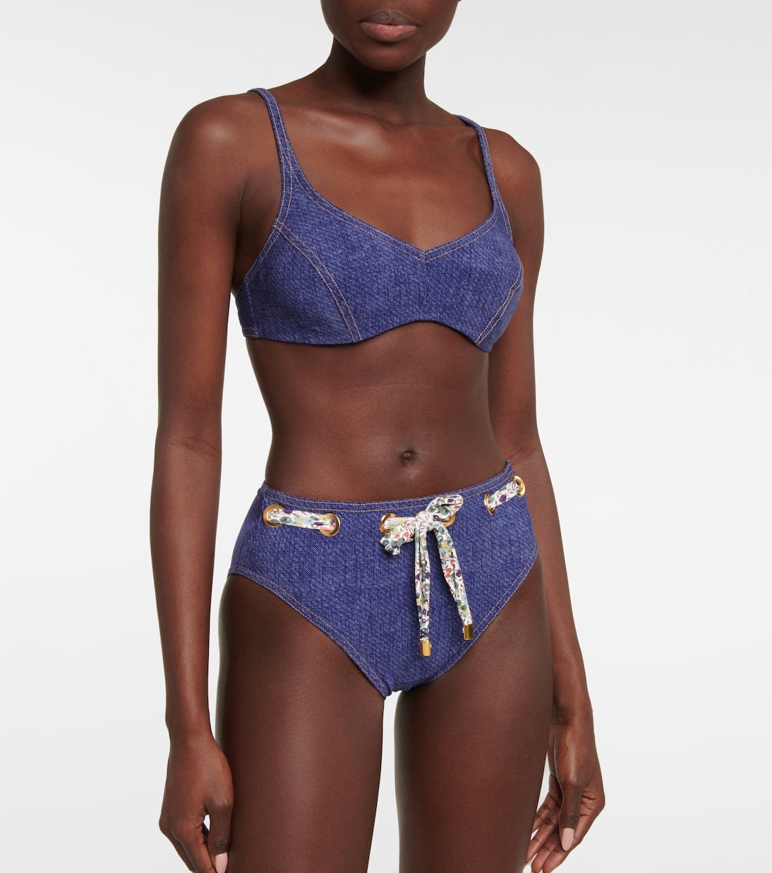 Indi Underwired bikini top and Claire high-rise bikini bottoms by Karla Colletto
