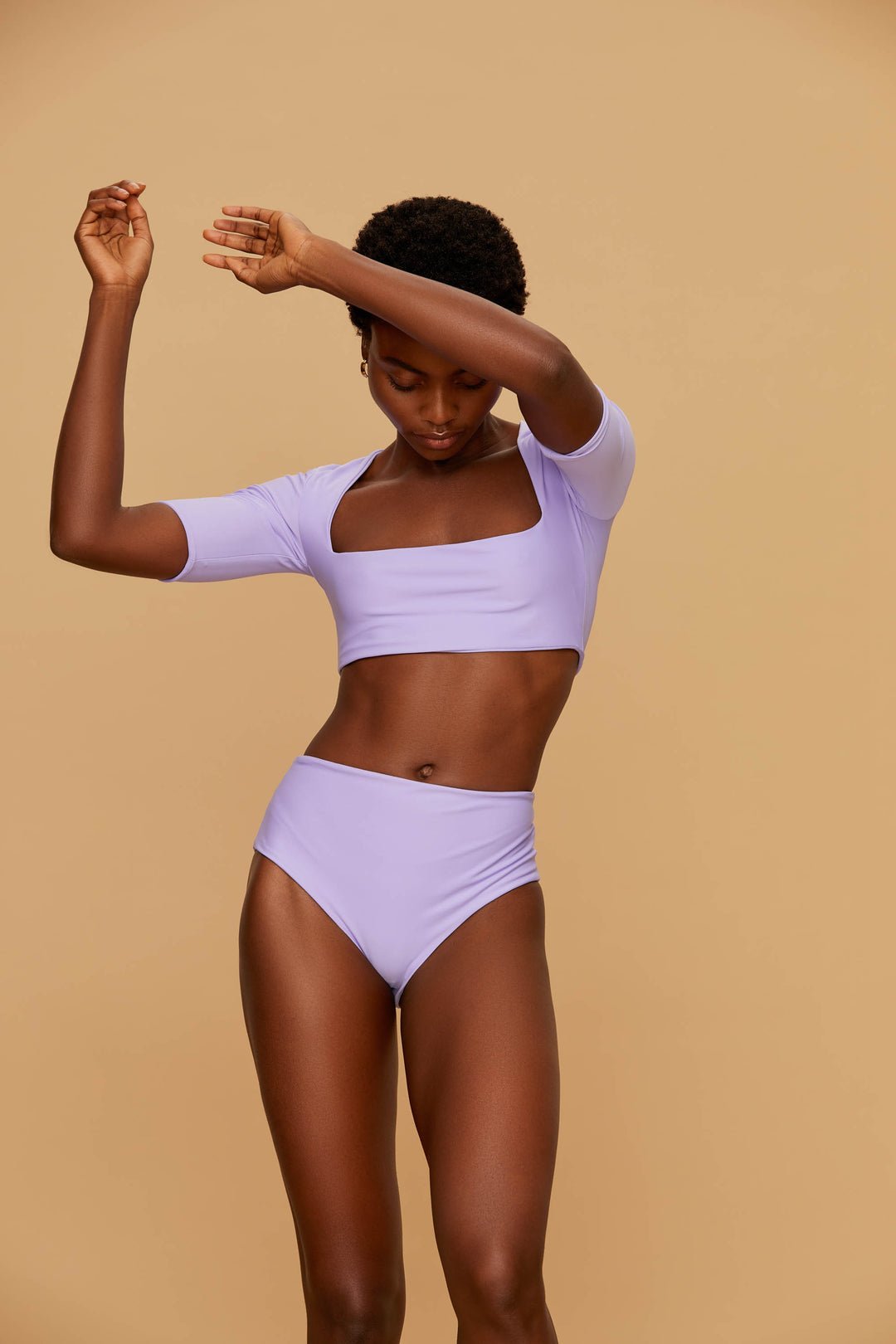 Lilac Charmed Swim Top and Bottom by Fe Noel