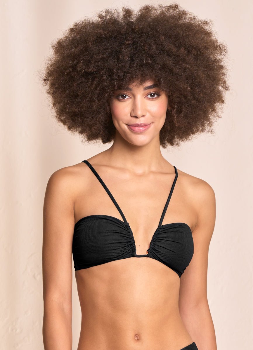 Maaji Onyx Ursule V Wire Bandeau Bikini Top and Maaji Onyx Sublimity Classic Bikini Bottom from Maaji