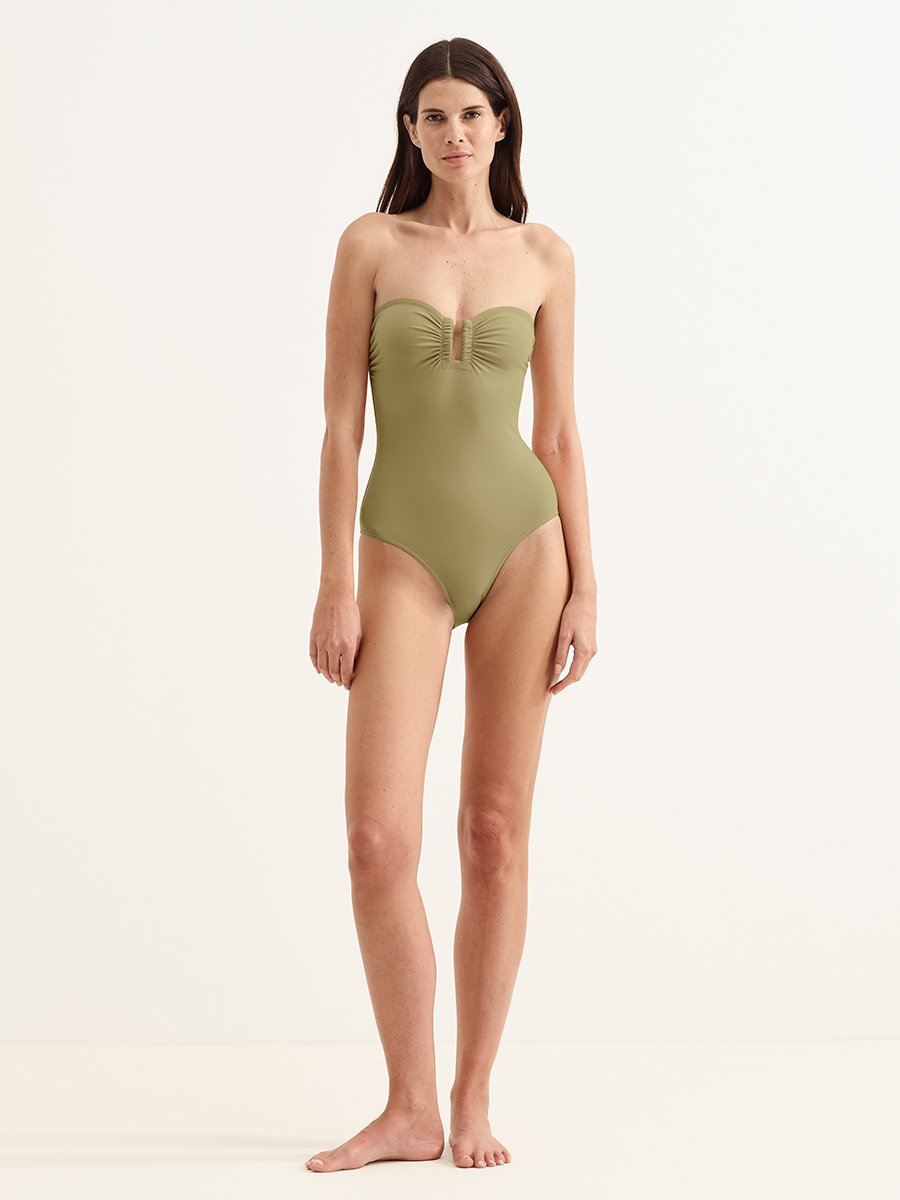 Cassiopee Bustier One-piece - Alligator