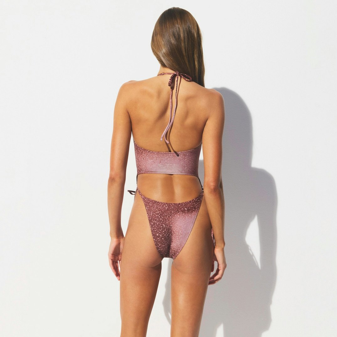 Plunge Monokini - Henna Fk Ombre Print