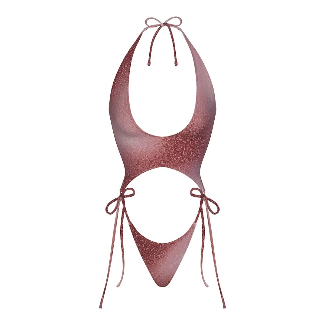 Plunge Monokini - Henna Fk Ombre Print