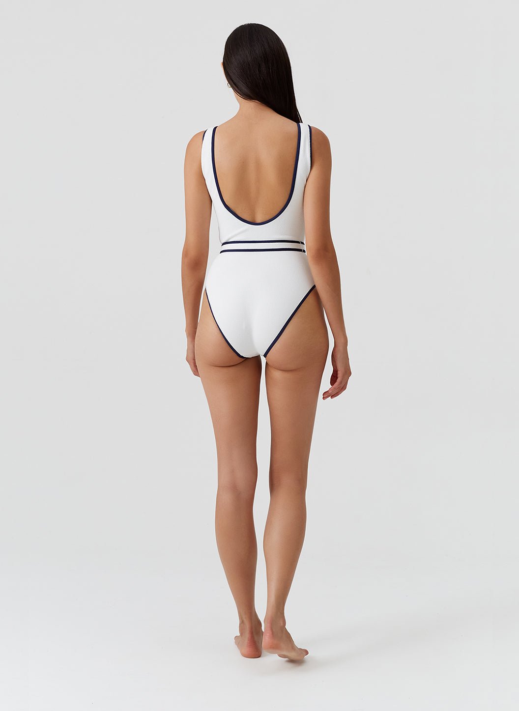 Rio White Ridges Swimsuit