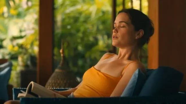 Monday Swimwear Sausalito Swimsuit worn by Piper Ratliff (Sarah Catherine Hook) as seen in The White Lotus (S03E02)