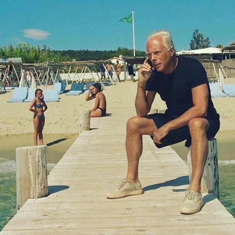 Giorgio Armani at Club 55 Saint Tropez