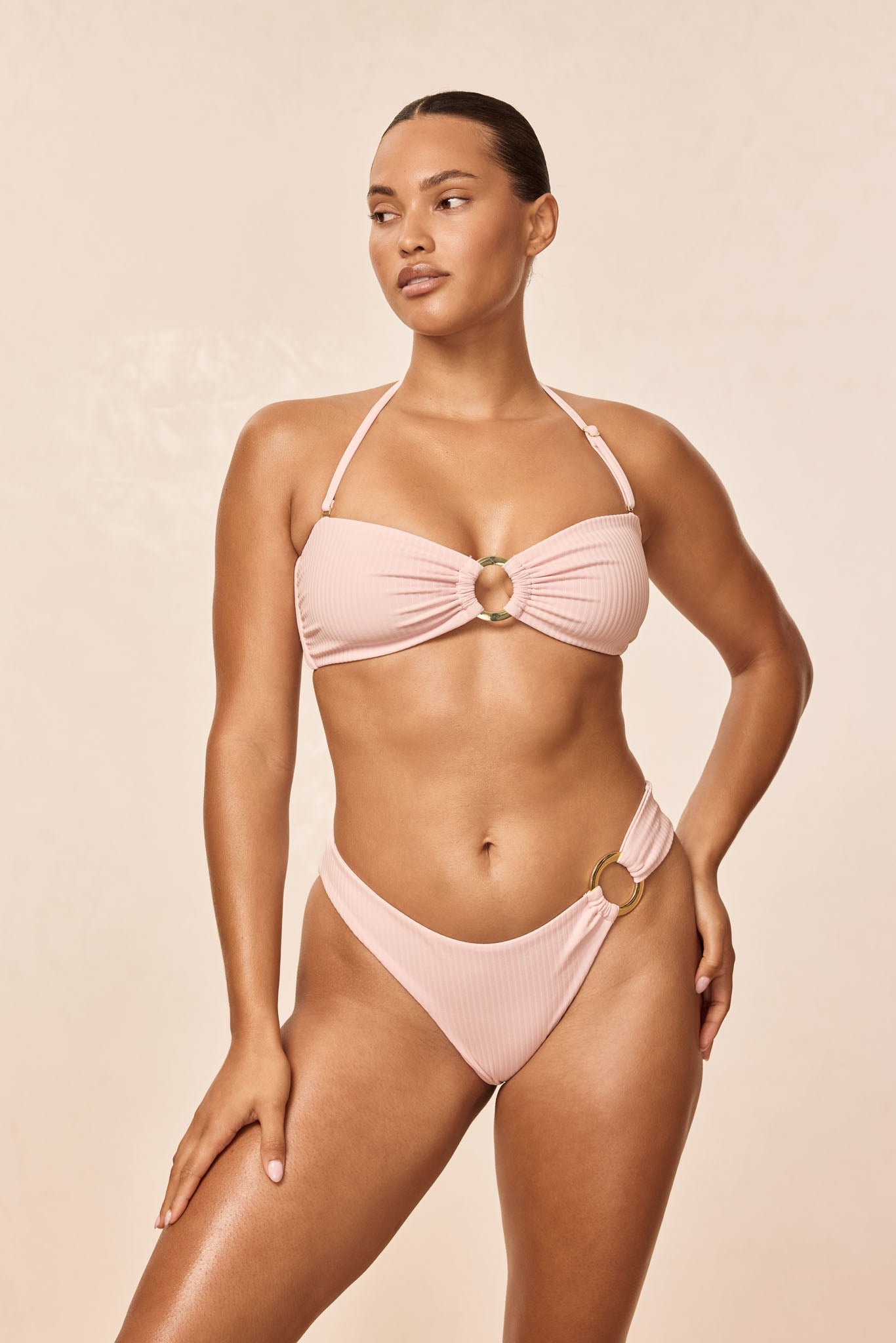 Costa Rica Top - Powder Pink Rib