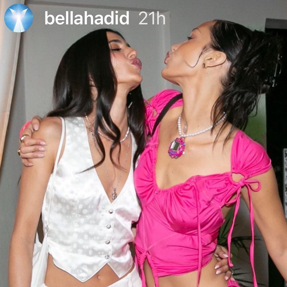 Lauren Perez and Bella Haid