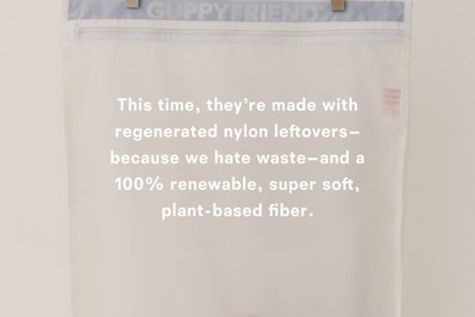 Plastic bag with a message from reformation